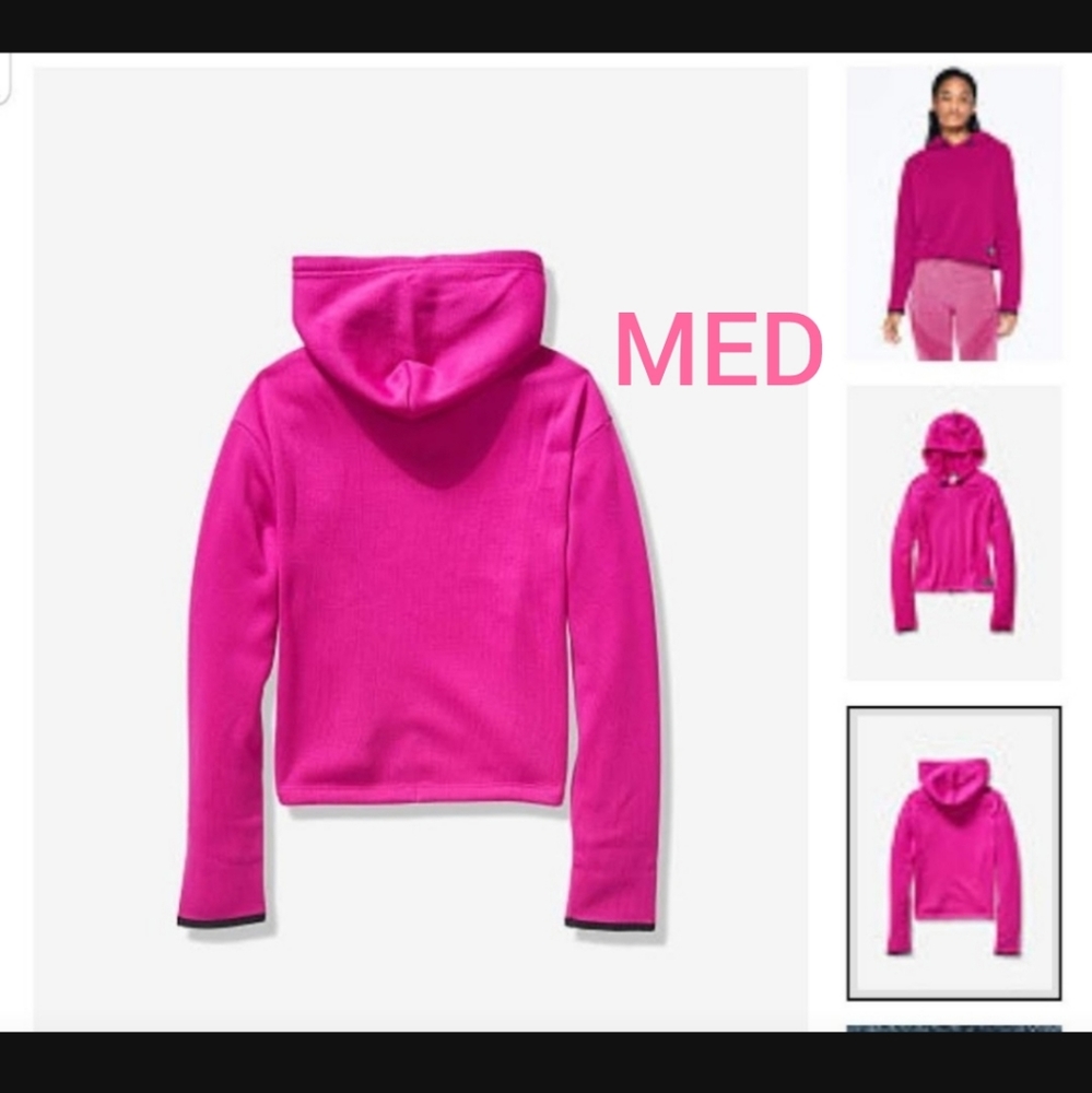 SZ MED VS PINK CROPPED HOODIE